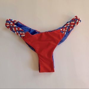 Beach bunny reversible red/blue swimsuit bottoms